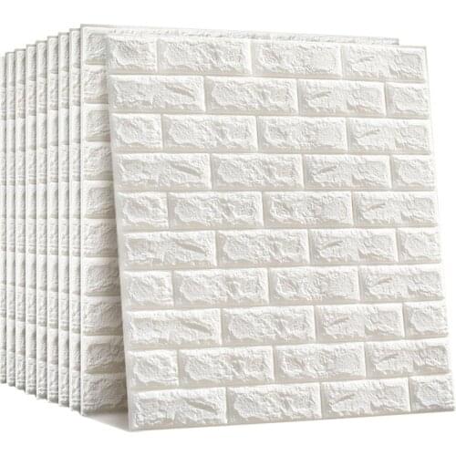 10pcs 3d Wall Stickers Anti-collision Soft Brick Brick Wall Foam Home Decor Self-adhesive Wallpaper Children Room Decoration
