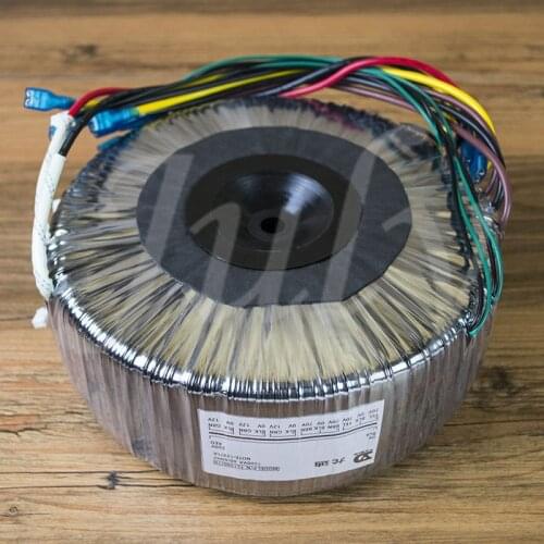 1500W 220v to dual 70v 2 sets + single 12v three sets of pure copper wire high power power toroidal transformer, size 190 *75mm