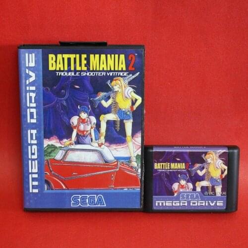 Battle Mania - Dai Gin Jou II 16 bit MD card with Retail box for Sega MegaDrive Video Game console system