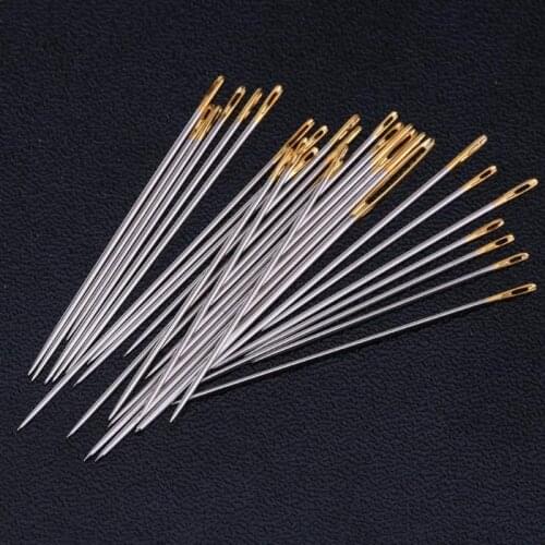 16Pcs/set Large Leather Hand Sewing Needles Gold Eye Needle Embroidery Tapestry Home Wool DIY Sewing Accessories