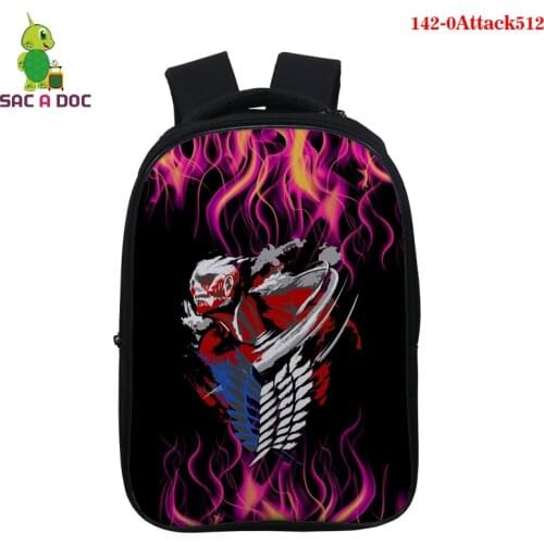 2021 Japan Anime Attack on Titan Backpack Schoolbag Teenager Boys Girls Cartoon Bags 3d Print Waterproof Travel Laptop Backpack