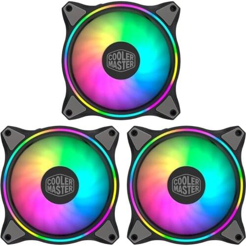 3 in 1 MF120 120mm Dual Loop 5V/4Pin Addressable Lighting CPU Cooling Fan Cooler