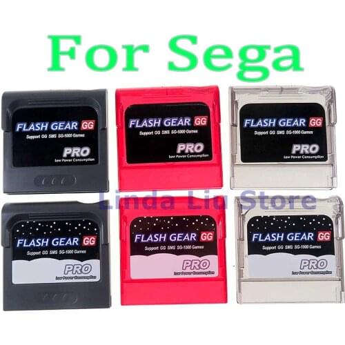 5PCS For Sega Card Game Housing Shell Box Case For Sega Game Flash Gear GG Cartridge Card Sticker with Micro SD Card Push Slot