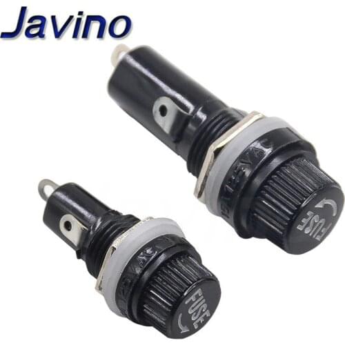 5pcs/lot 5*20mm 6*30mm glass fuse holders 5x20 6x30 insurance tube socket fuse holder for insurance Panel Mount Fuse Holder