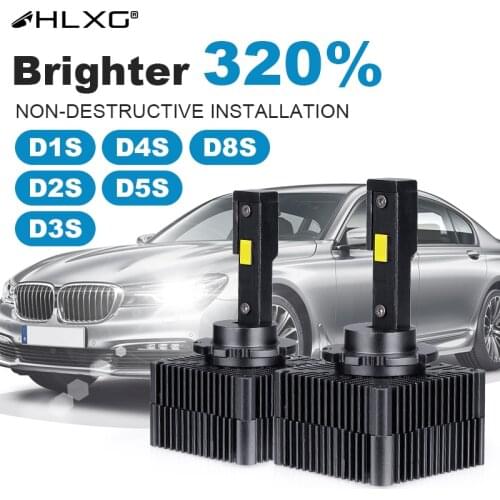 90W D5S D2S Plug And Play LED Bulb D1S D2R D4S D4R D3S D8S Built-in Canbus Led Headlight 6000K 10000LM Auto Turbo Led Lamp 2pcs