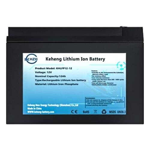 Keheng 12V 12AH rechargeable lithium ion battery Ebike battery rechargeable Lifepo4 battery pack 12v 11.2ah