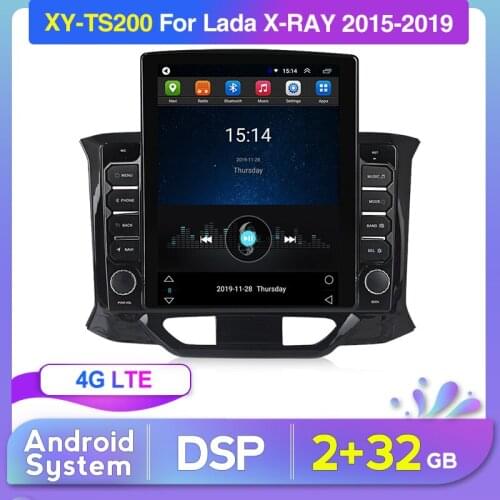 Car gps navigation Android DSP for LADA X Ray Xray 2015 2016 2017 2018 2019 2G+32G Head unit 2.5D SWC Bluetooth WIFI FM