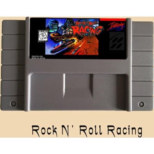 Rock N Roll Racing 16 bit Big Gray Game Card For NTSC Game Player 10Pcs/Lot