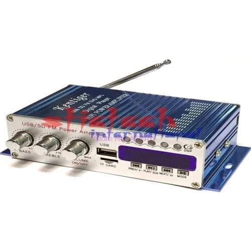 By DHL or Fedex 20pcs Digital Display Hi-Fi 50Wx4 2CH Car Stereo Power Amplifier AMP Support iPod / USB / MP3 3colors