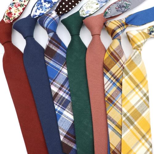 1PC High Quality Mens Chic Necktie Cotton Floral Striped Solid Soft Red Blue Pink Green 7cm Wedding Party Groom Tuxedo Tie Gift