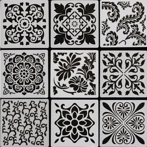 2pc Mandala Graffiti Stencil DIY Wall Layering Painting Template Decoration Scrapbooking Embossing Album Supplies