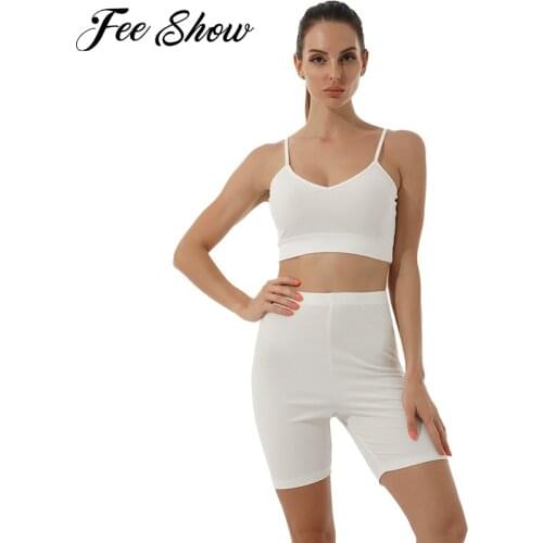 Seamless Gym Clothes 2Pcs Women Yoga Set Casual Summer Suit V Neck Cropped Vest Sports Tops High Waist Workout Shorts Sportswear