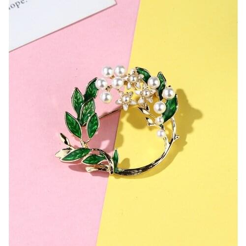 Luckydays Korean Style Fashion Simple Drop Oil Enamel Alloy Gardenia Brooch Pin Female Pin Accessories Brooch