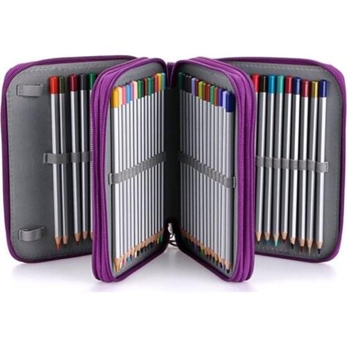 Cute 48 Holes School Pencil Case for Boys Girls Penal Pen Box Kawaii Big 3 Layers Pencilcase Stationery Penalties Pouch Supplies