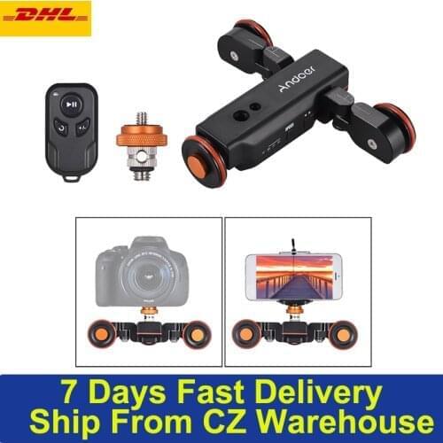 Andoer L4 PRO Mini Track Slider Wireless Remote Control Motorized Camera Slide Video for Canon Nikon Sony DSLR Camera Smartphone