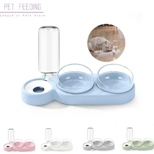 NEW Pet Dogs Cats Double Bowls Food Water Feeder Container Dispenser For Dogs Cats Drinking High Quality Pet Products