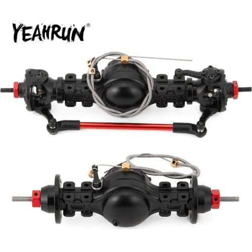YEAHRUN CNC Metal Alloy Front/Rear Axle Differential Built-in Steel Gear For 1/14 Tamiya Tow Drag Truck RC Upgrade Parts