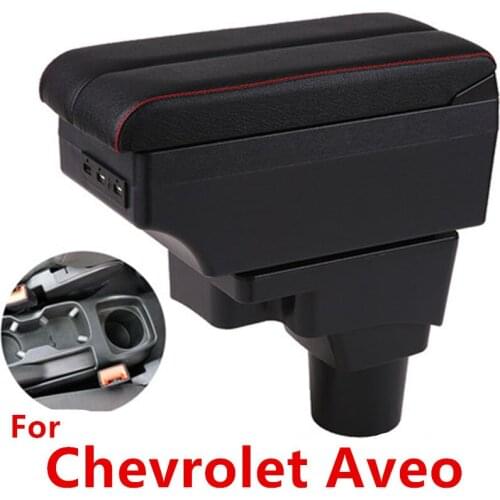 For Chevrolet Aveo Sonic Lova T250 T300 armrest box central Store content Storage box cup holder car-styling accessories