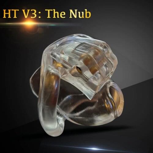 Chastity Belt The Nub of HT V3 Resin Super Small Male Chastity Device with 4 Penis Rings,Cock Cage,Penis Lock,Sex Toys for Man