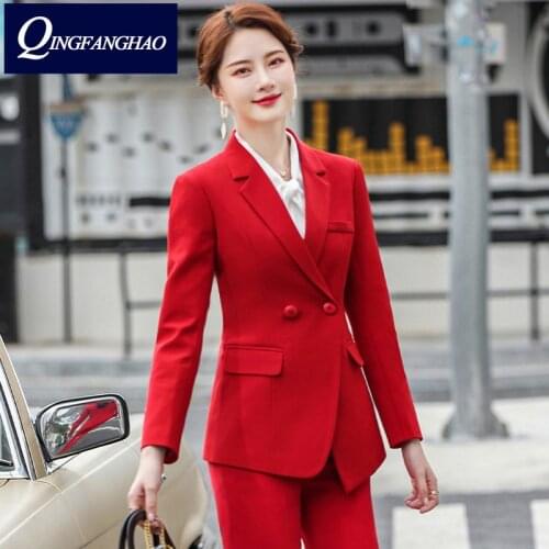 QingFangHao Women's Trouser Suits Two