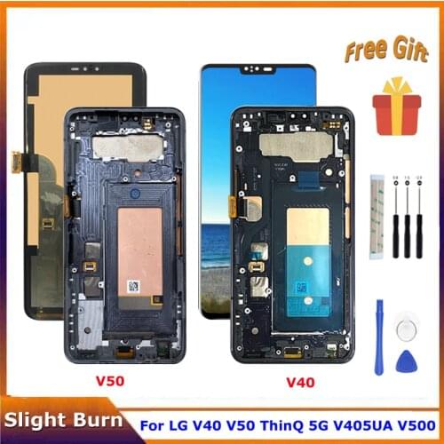 OLED Screen V405 For LG V40 ThinQ LCD Digitizer Assembly V50 5G ThinQ Display Touch Screen V400 V500 Repair Tools Replacement