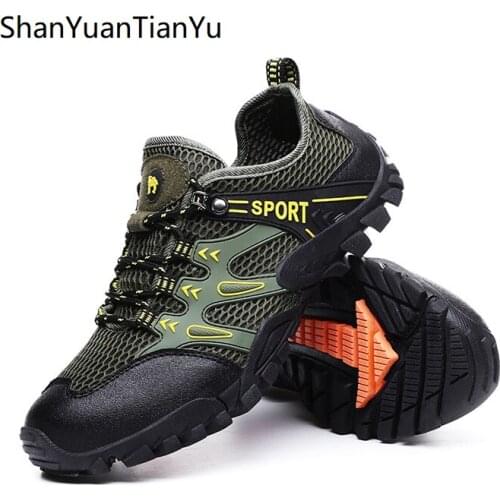 Shanyuantianyu 2021 Summer Outdoor Shoes Men Beach Mountain Trekking Tourism Breathable Waterproof Men Hiking Shoes for Camping