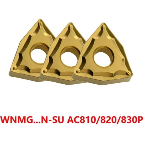 WNMG080404 WNMG080408 N-SU AC820P AC810P AC830P WNMG 080404 080408 Lathe Tools Carbide Cutting Inserts 10pcs Original Tools CNC
