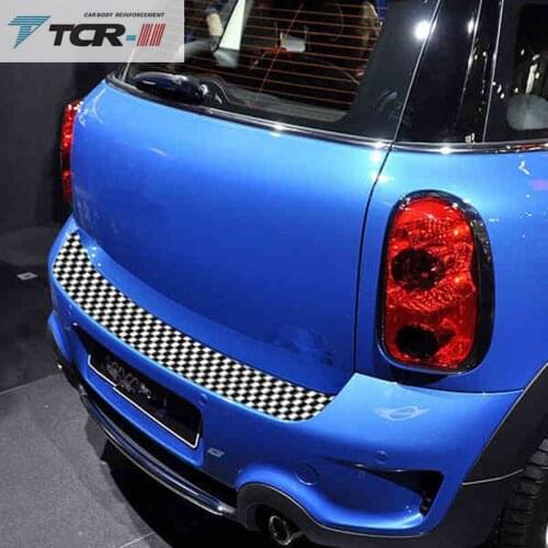 Car Rear Bumper Decoration Sticker Trunk load edge Deco For Mini Cooper Clubman Countryman R55 R56 R57 R60 F55 F56 Car styling