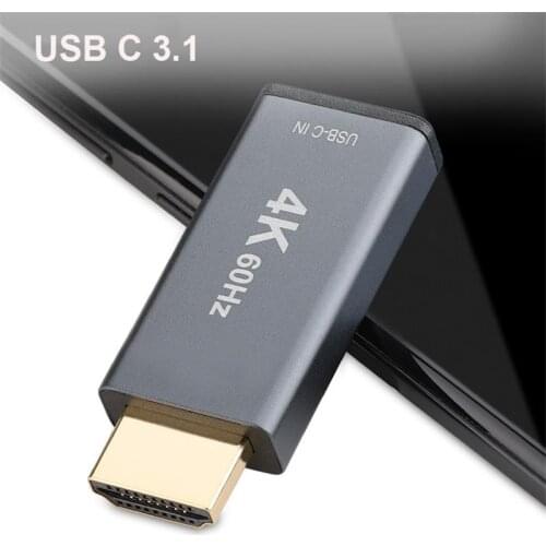 USB C 3.1 to HDMI-compatible OTG Adapter 4K 60HZ Type C to HDMI-compatible Male Converter for MacBook Air Pro Samsung Galaxy S9