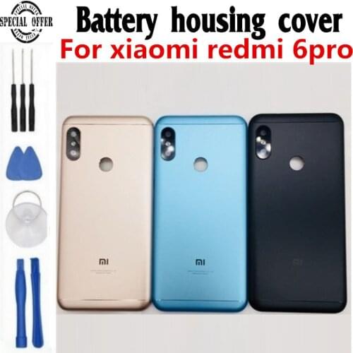 100% Original For Xiaomi redmi 6pro Back Replacement Housing Glass Back Case battery Cover for Back Replacement 5.84inch