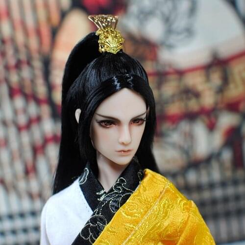 1/6 Scale BJD Doll Chinese Ancient Costume Hanfu Samurai Suit Long Hair Samurai Wig for30cm Male Body Limited Edition Collection