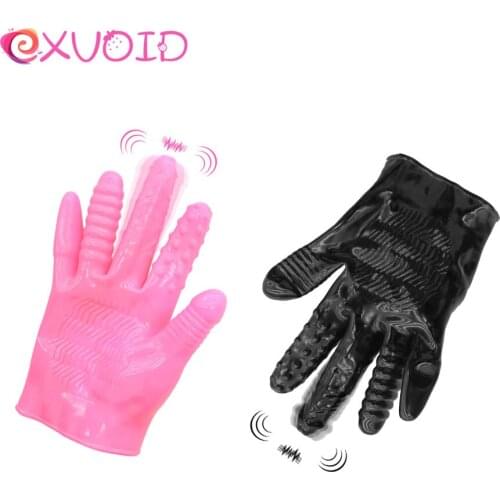 EXVOID 1PCS Finger Dildo Vibrator G-spot Massage Gloves Vibrator Sex Toys for Women Men Gay Anal Plug Female Masturbation