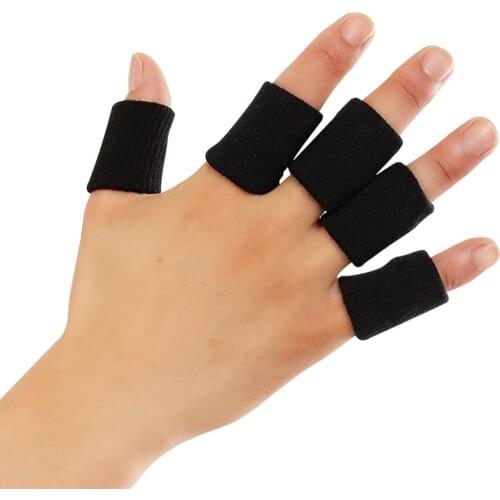 10PCS Finger Sleeves Stretchy Breathable Durable Compression Finger Protector for Arthritis Calluses Sports