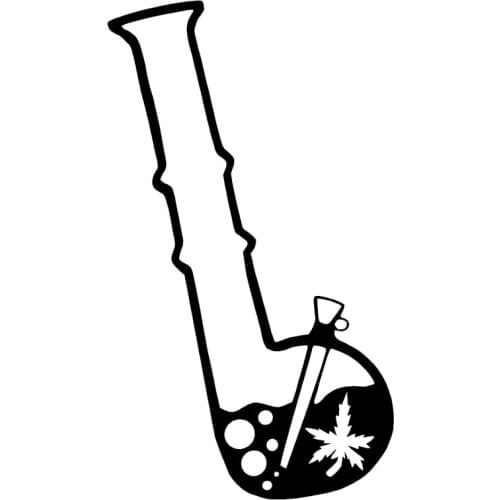 17CM*7CM Bong Fashion Car Styling Bumper Car Sticker KK Vinyl Car Accessories Black/Silver