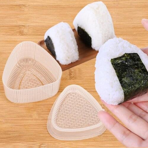 2PCS/Set DIY Make Sushi Onigiri Ball Mold Home Food Press Rice Form Sushi Mold Kitchen Onigiri Rice Ball Bento Press Maker Mold