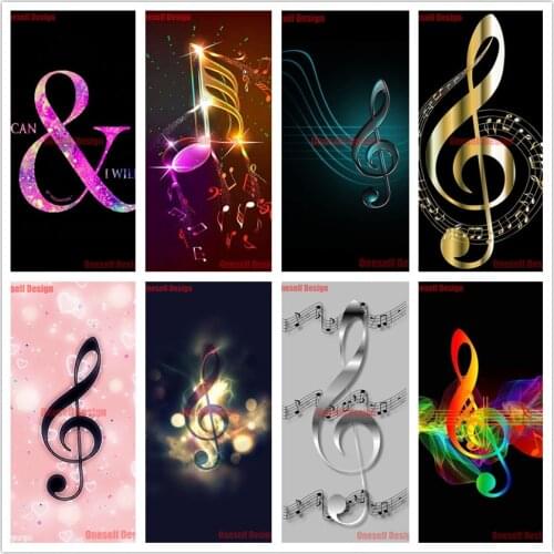 2020 new music note 5d diamond painting full diy diamond embroidery cross stitch music note decoration home rhinestone pictures