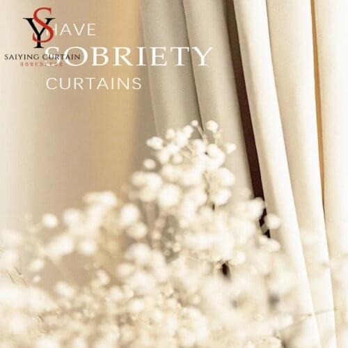 High Shading Velvet Blackout Curtain For Bedroom Luxury Soft Thick Curtains For Living Room Beige Window Curtains Customized