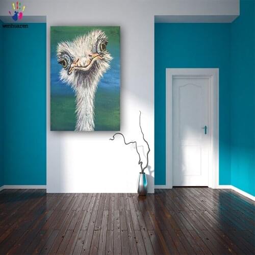 DIY colorings pictures by numbers with colors An ostrich picture drawing painting by numbers framed Home