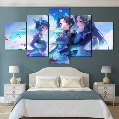 Demon Slayer Wall Painting Kochou Shinobu Anime Poster Vintage Posters Home Room Art Wall Stickers