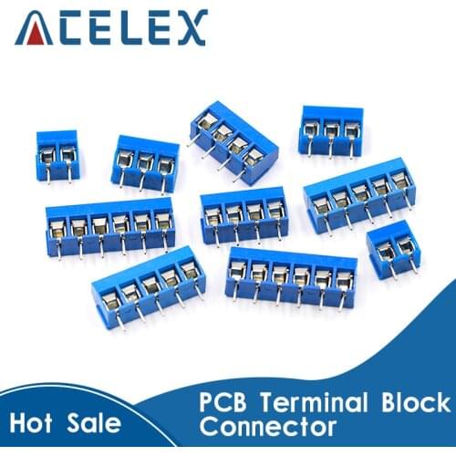 KF301-2P 3P 4P 5P 6P 7P 8P 9P 10P Pitch 5.0mm Straight Pin Screw PCB Terminal Block Connector