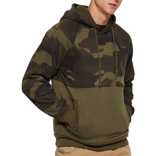 Fashion Polar Fleece Hoodie Mens Army Camouflage Hooded Sweater Hat Jacket Mens Sportswear Super Mens Camouflage Hoodie