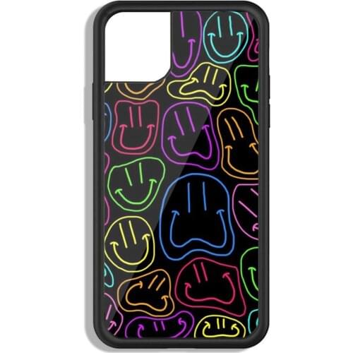 Neon smileys print Phone Cases for iPhone 12 11 pro max Xs X Xr 7 8 6 6s plus se 2020 for samsung s21 s30 note 102