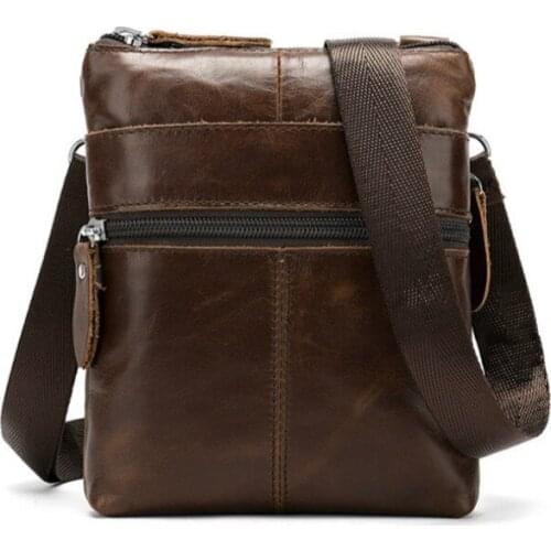 New Small Luxury Crossbody Bag For Mens Genuine Leather Vintage Man Leather Shoulder Bag Male Leather Bag Mens Messenger Bag