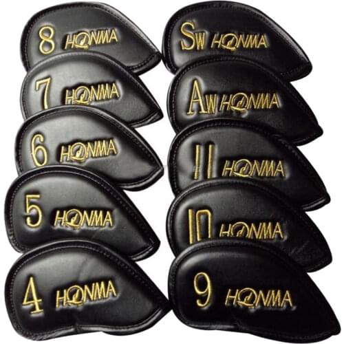 New HONMA Golf Headcover PU Irons Golf Head Cover 4-11 S A Unisex Yellow or Red Clubs Head Cover Free Shipping