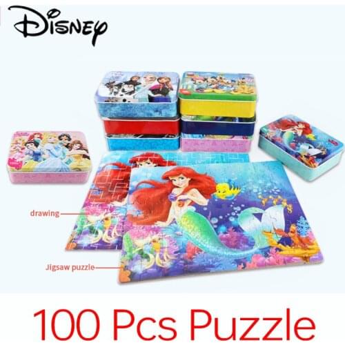 Disney 3d Puzzle / Frozen 2 100 Pieces Childrens Educational Toy Wooden Puzzle Mickey Minnie Puzzles Aisha Kid Toy For Children