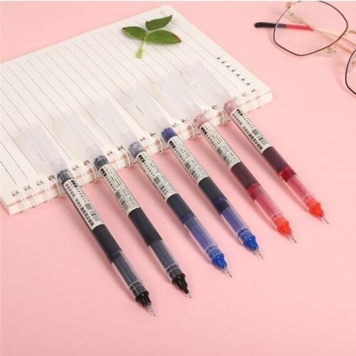Straight Liquid Walk Bead Large Capacity 0.5mm Full Needle Head Water-based Signature Office Students Examination Neutral Pen