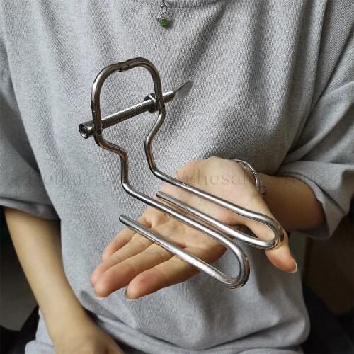 Stainless Steel Adjustable Bdsm Vaginal Anal Enema Expander Hollow Anus Men And Women Use Vagina Peeping Training Adult Products
