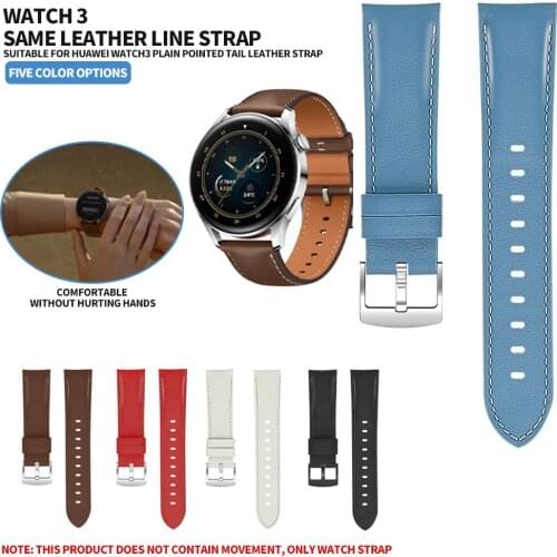22mm Watch Strap Quick Release Genuine Leather Watch Band Bracelet For Huawei Watch 3 Replacement Strap