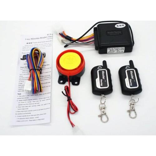 Motorcycle Alarm System Keyless Engine Start Warner Alarm for Motorbike Scooter Anti-theft Security Alarm Remote Control Siren