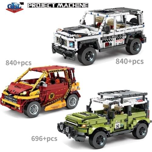 Building Blocks City Science high-tech Pull Back Racing Car Models benz smart fortwo Educational Toys For Kids Boy Birthday Gift